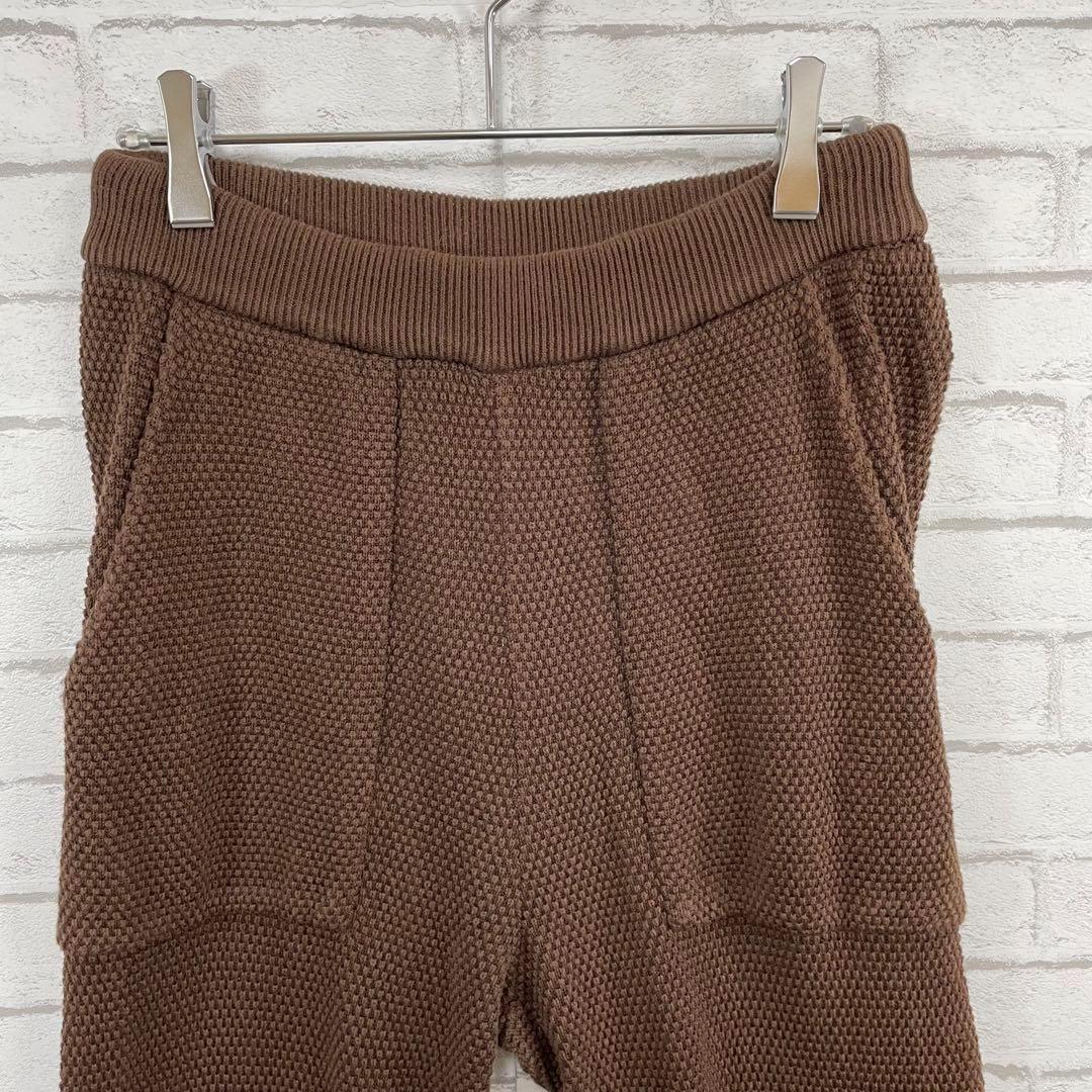 【美品】トゥルーコットンニットパンツ　ウェストゴム　フェミニンオシャレカジュアル