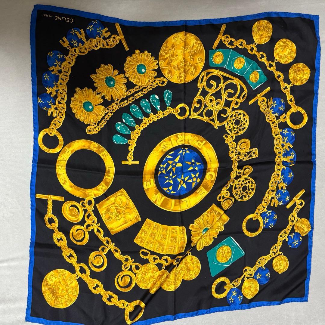 CELINE セリーヌ スカーフ スターボール シルク