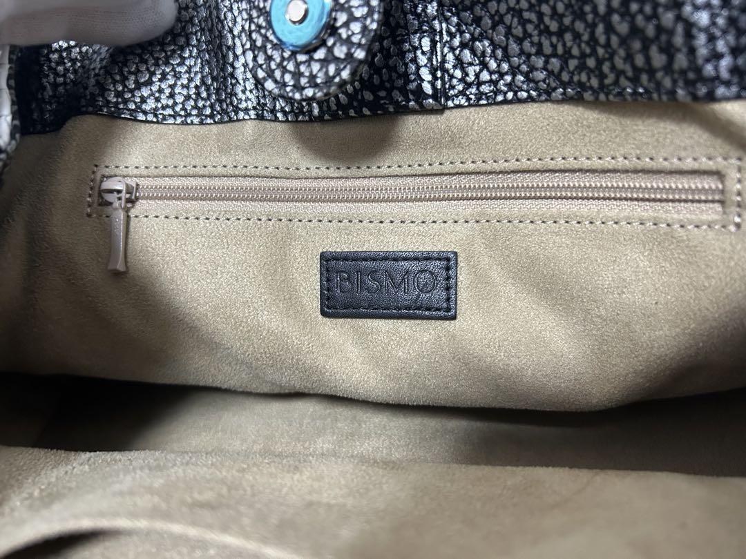 BISMO JRA認定ハンドバッグ ホワイト×ブラック