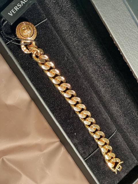 新品【VERSACE】メドゥーサ チェーン ブレスレット男女兼用S