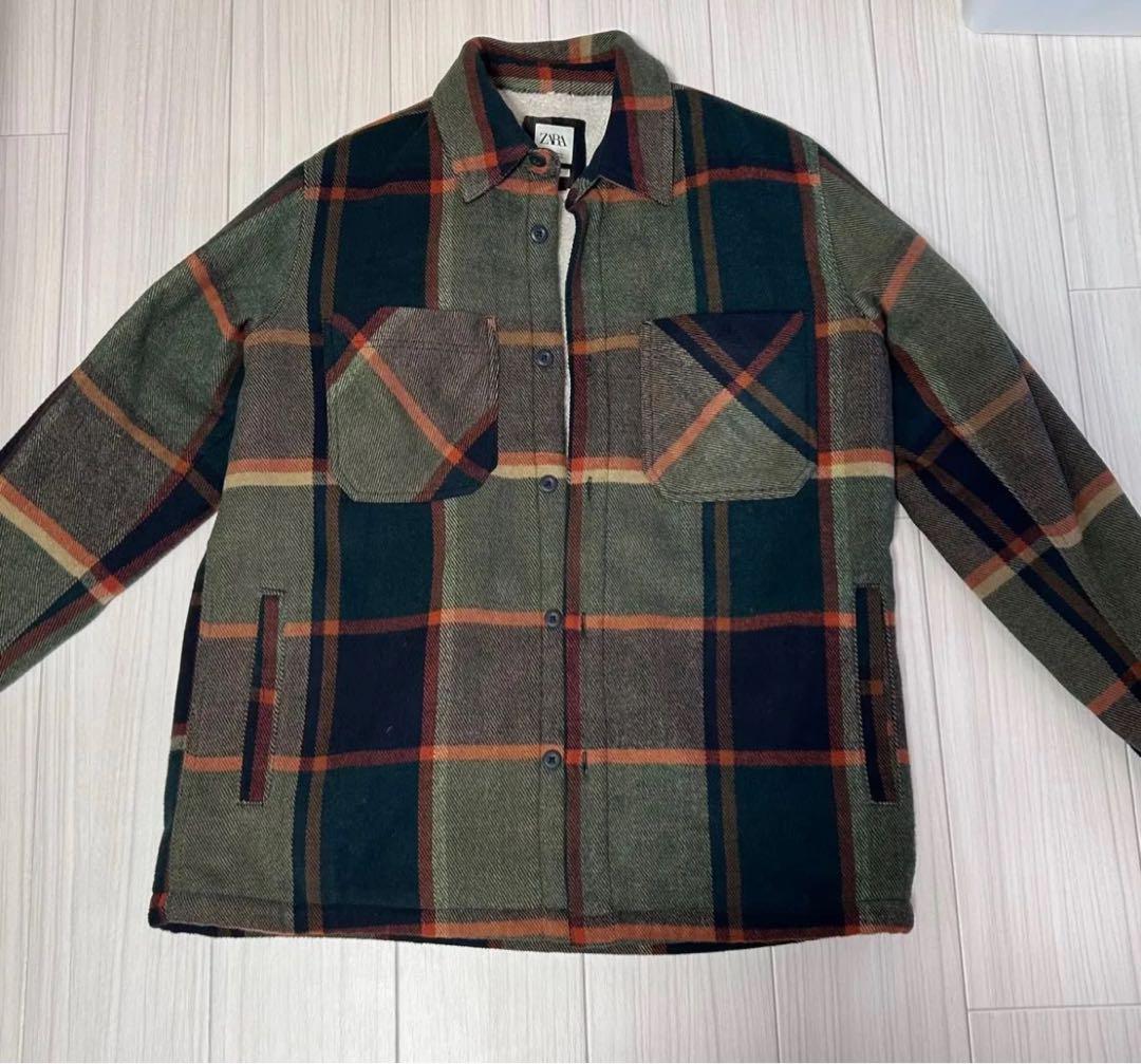 ZARA ジャケット ウール チェック チェック柄