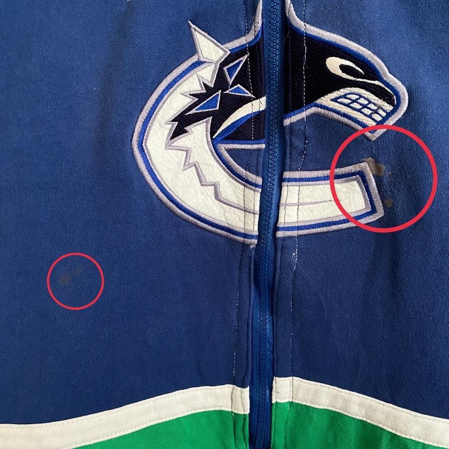 オールドタイムホッケー バンクーバーカナックス NHL 刺繍 パーカー 海外古着 オールドタイムホッケー バンクーバーカナックス NHL 刺繍