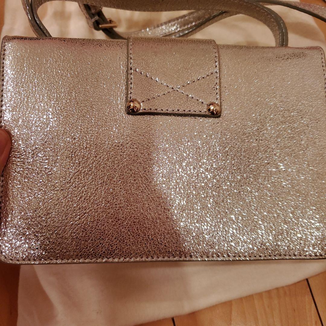 JIMMY CHOO シルバー×ゴールドショルダーバッグ キラキラ グリッター