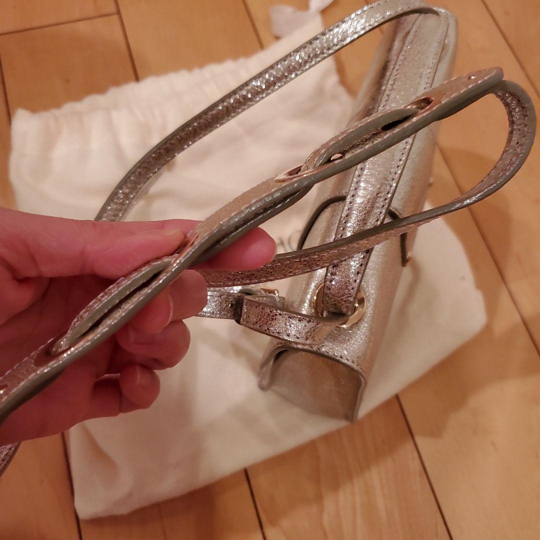 JIMMY CHOO シルバー×ゴールドショルダーバッグ キラキラ グリッター