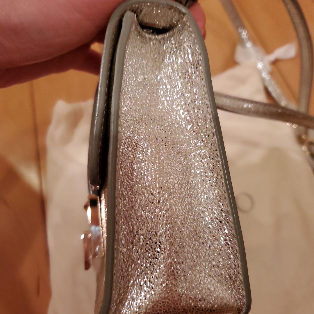 JIMMY CHOO シルバー×ゴールドショルダーバッグ キラキラ