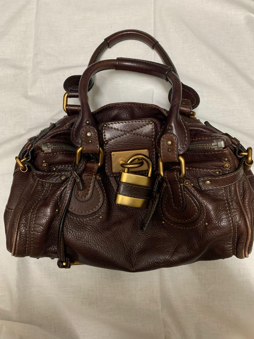 本物保証　Chloé 　イタリア製　バディントン　ブラウン ハンドバッグ chloe パディントン ハンドバッグ ブラウン