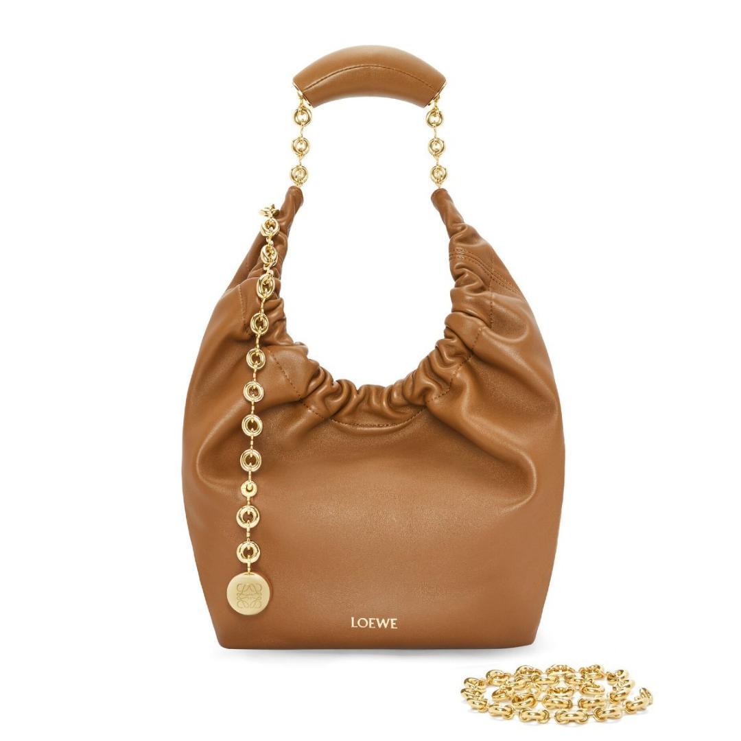 限定販売 LOEWE スクイーズ スモール ナッパ ショルダーバッグ オーク 画像5