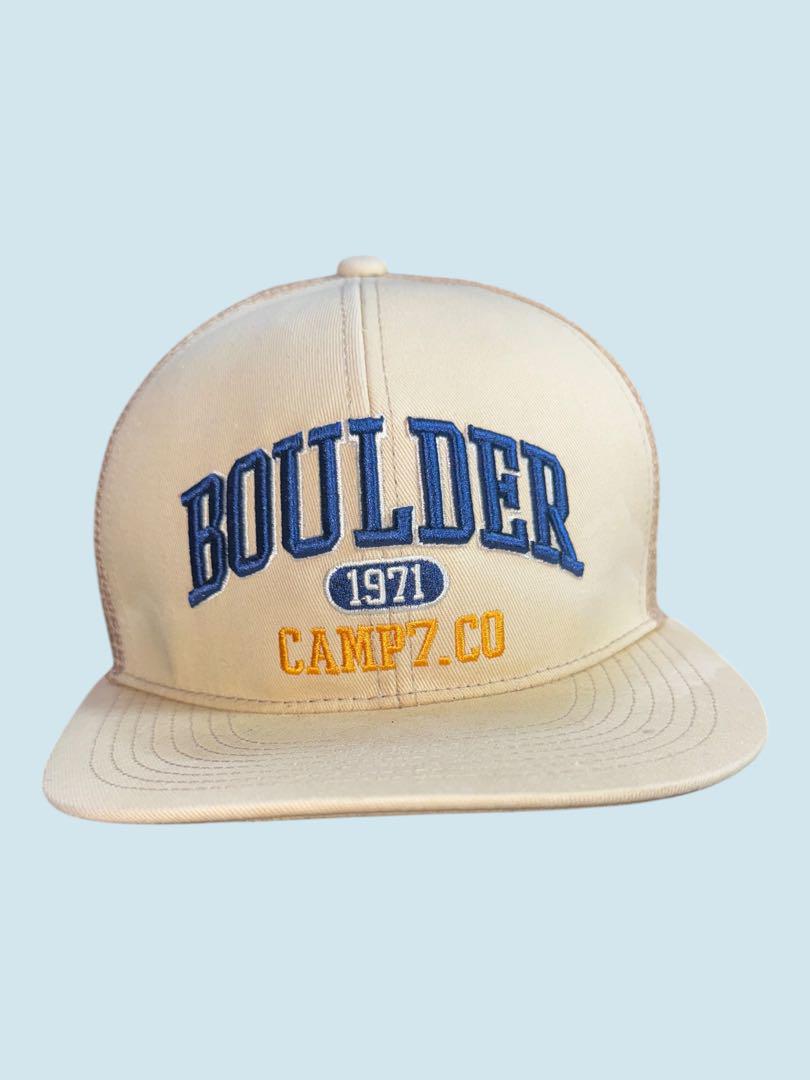 CAMP7 ベージュ メッシュキャップ BOULDER 1971
