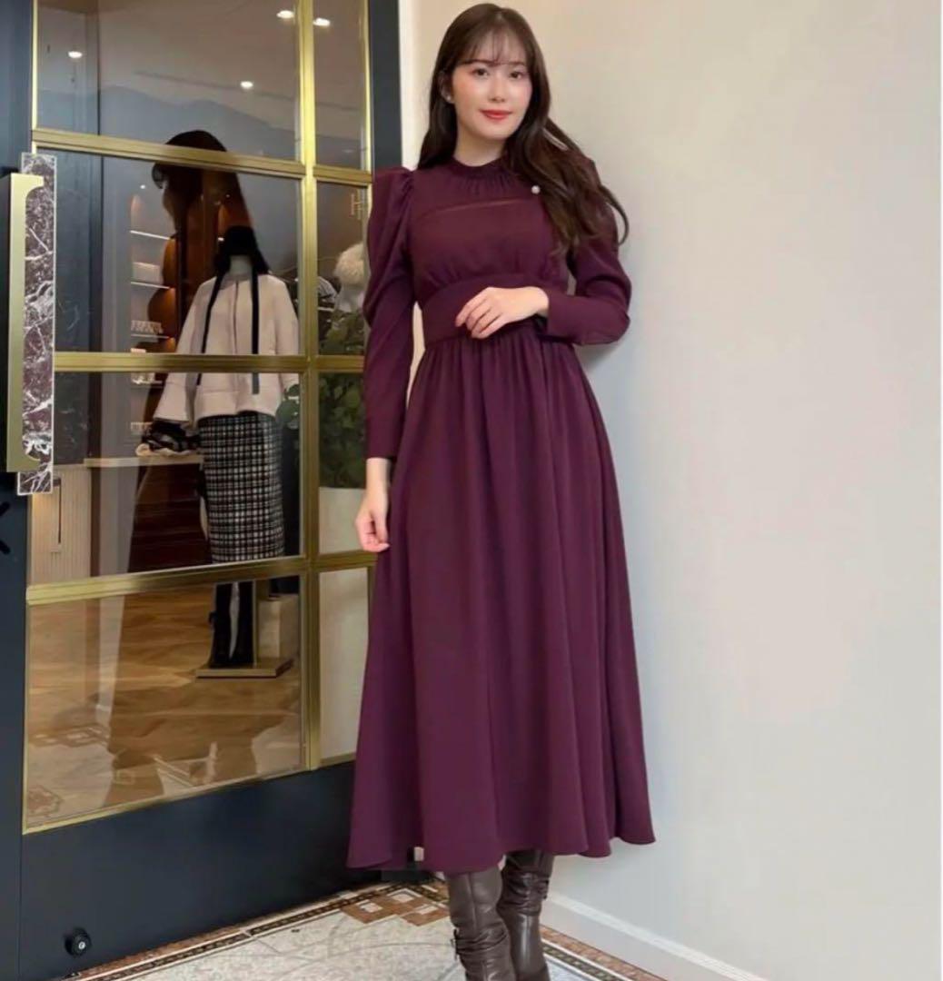 【新品未使用タグ付き】Her lip to garnet ワンピース 赤 画像2