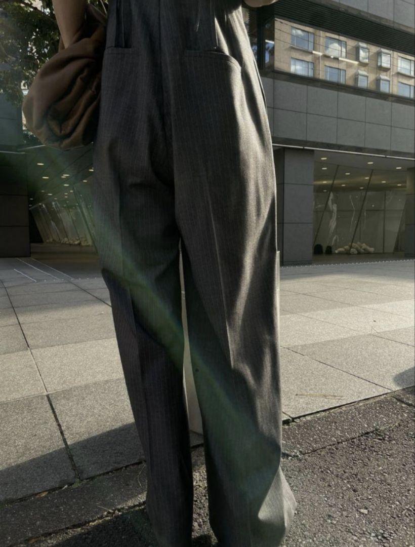 Ameri　MEDI CORD SUSPENDER WIDE PANTS