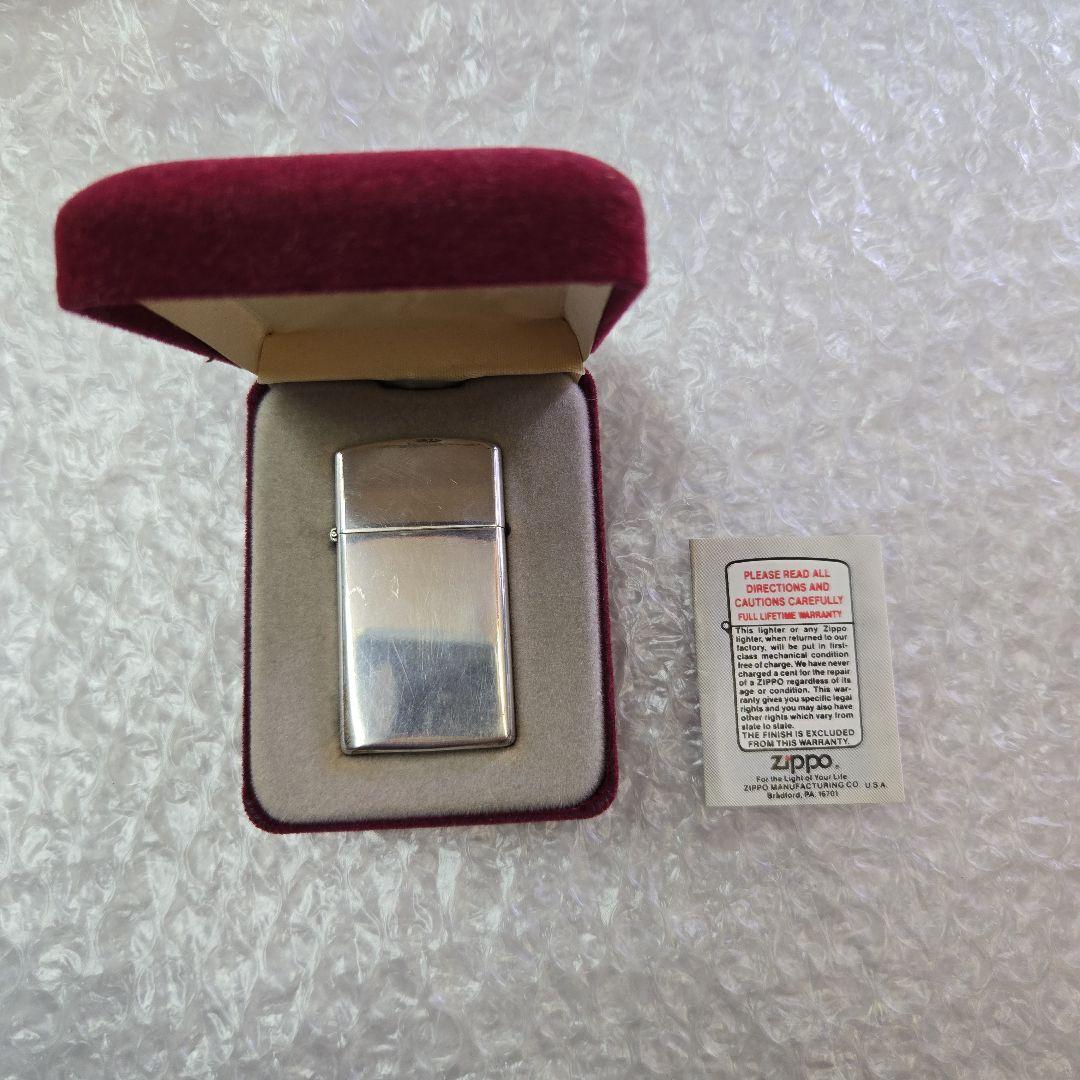 Zippo ジッポー　スターリングシルバー　オイルライター ケース付き　1993喫煙具・ライター
