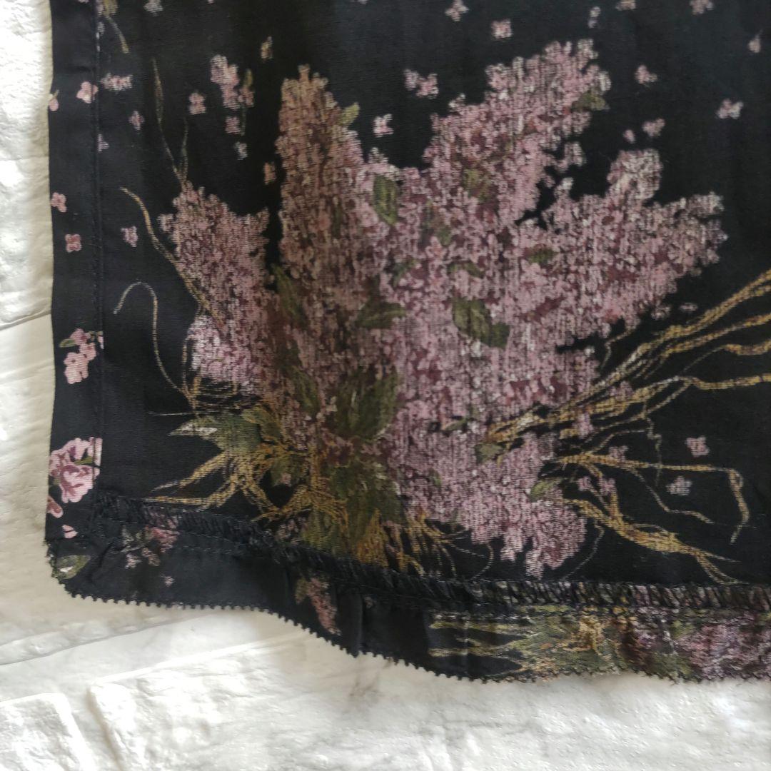 新品タグ付き✨PINK HOUSE　ピンクハウス　エプロン　フラワー　花柄　黒