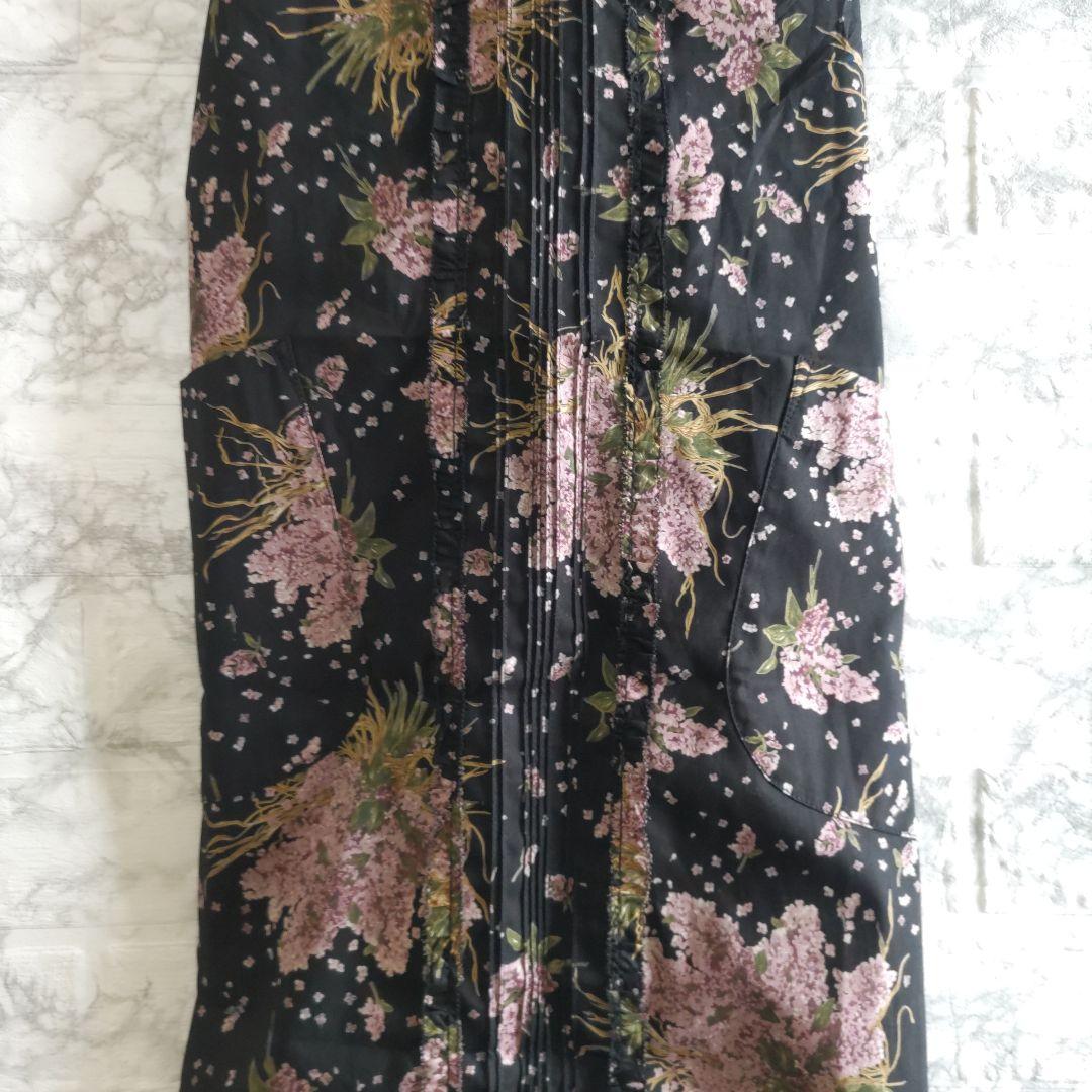新品タグ付き✨PINK HOUSE　ピンクハウス　エプロン　フラワー　花柄　黒