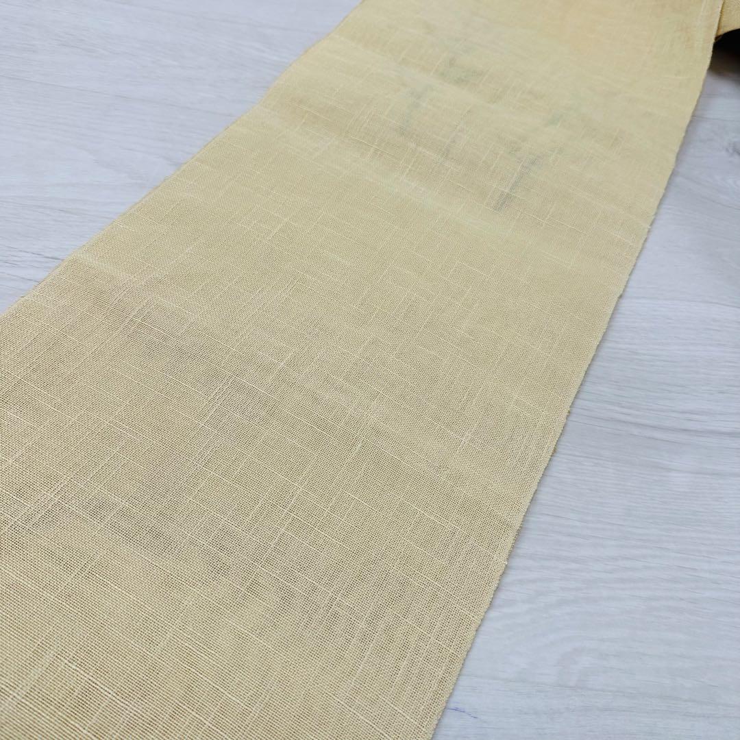 夏帯 名古屋帯 可愛い花模様 織出し 八寸 化繊 着物 RO-3985