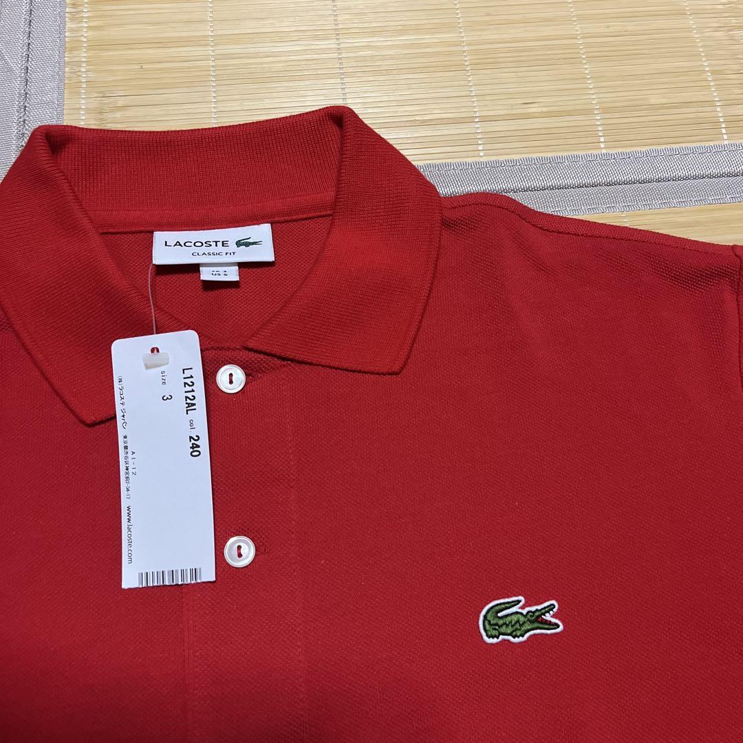 LACOSTE ポロシャツ　ラコステ　赤　RED ワニ　3