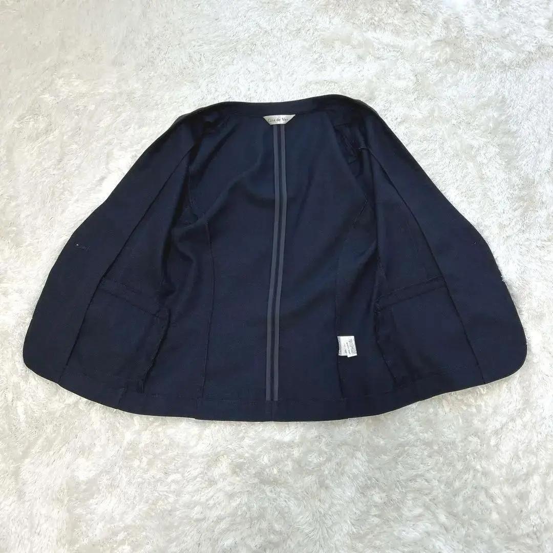 美品✨ロペピクニック他　フォーマル パンツスーツ オフィス　ノーカラー　ネイビー