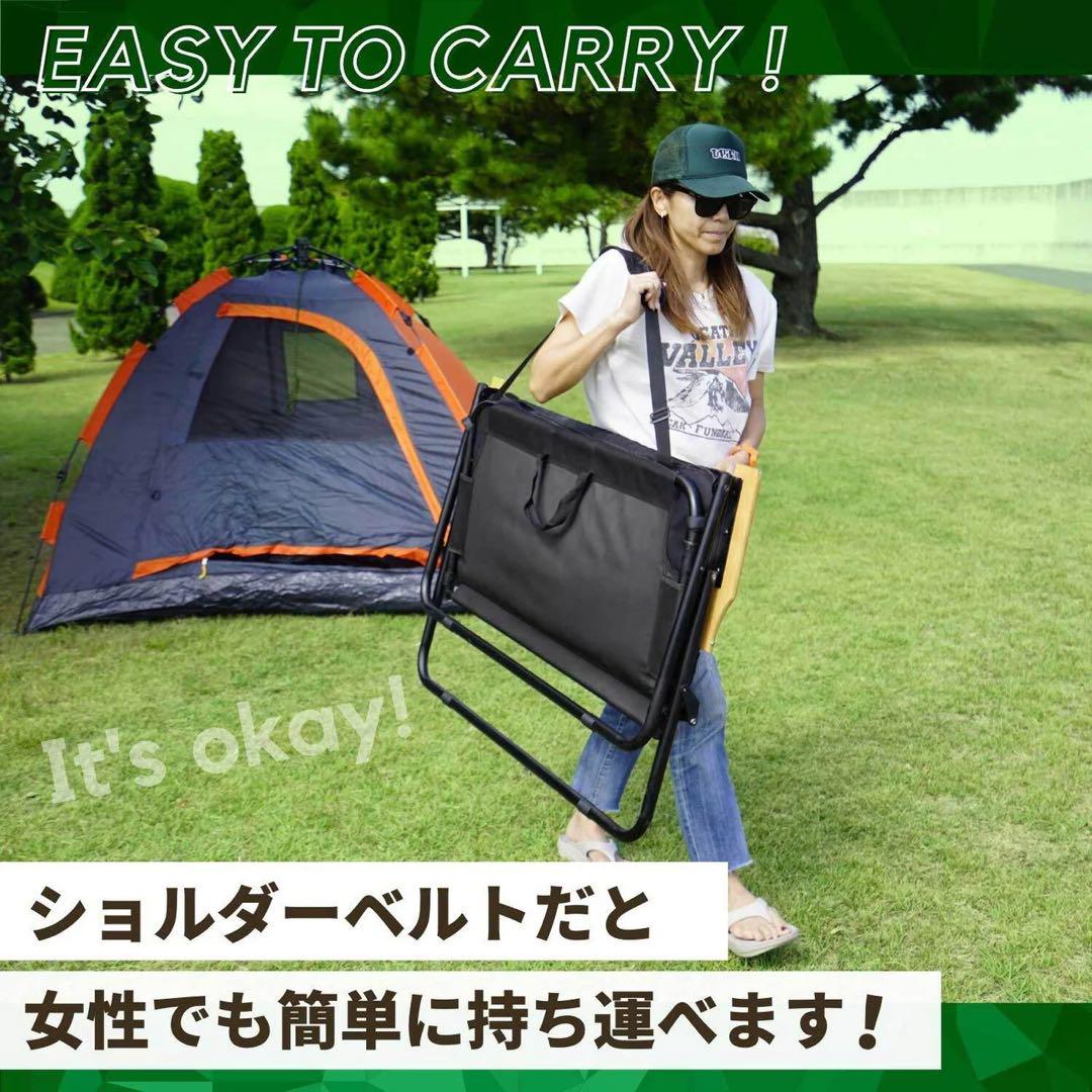 【新品未使用】折りたたみベンチ 2人掛け クッション付き アウトドアチェア 軽量