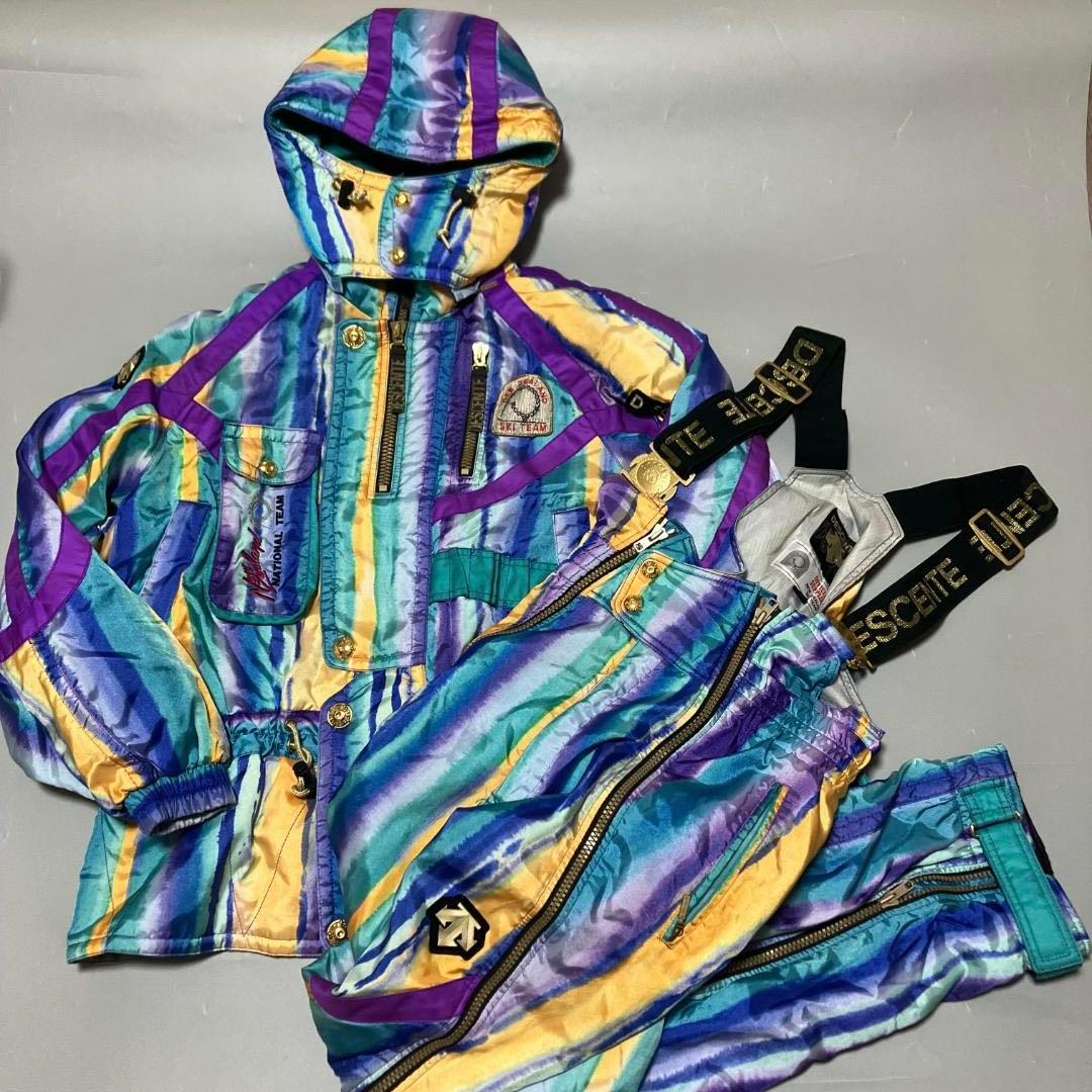 DESCENTE　デサント　90s 　スノーボード　スキーウェア　ヴィンテージ デサント descente 80-90sスノーウェアセットアップ レディース 42