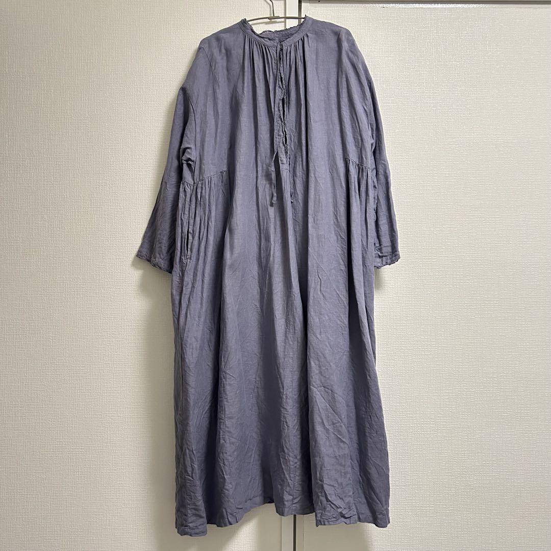nest Robe リネンリボンレーススモックワンピース