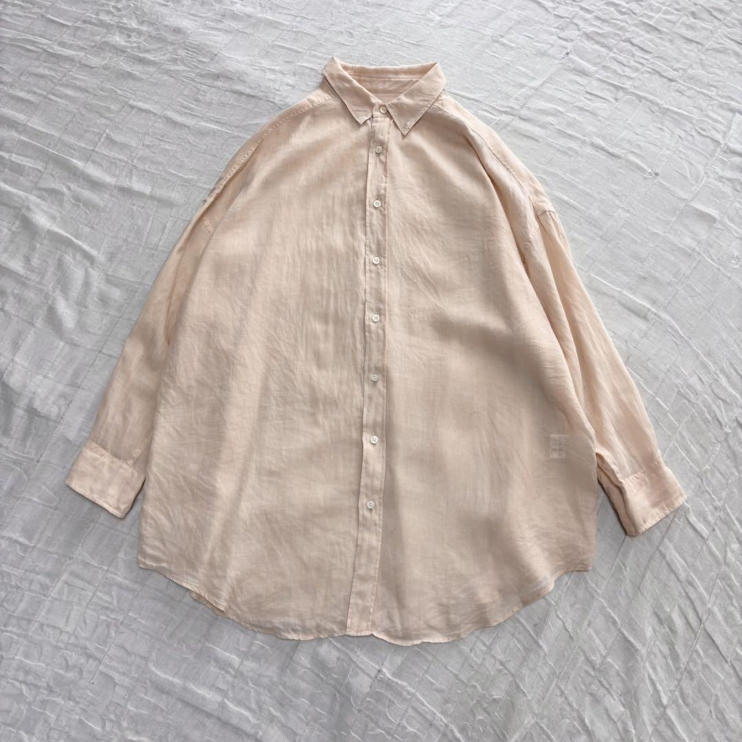 【美品】 プラージュ シャツ ブラウス リネン100% レギュラーカラー