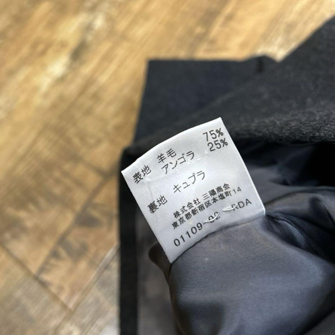 極美品 BURBERRY LONDON バーバリー 羊毛 アンゴラ Pコート