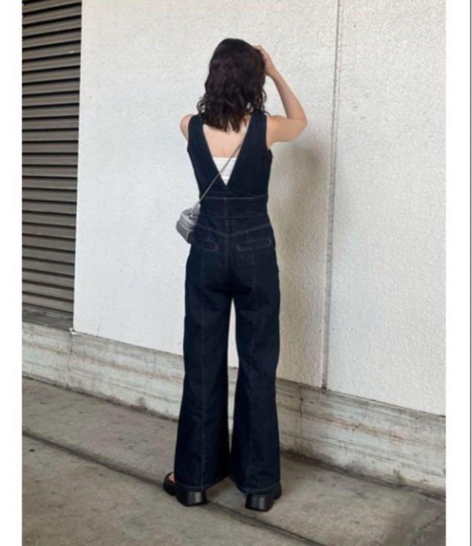 新品未使用 タグ付き MOUSSY BUSTIER DENIM オールインワン