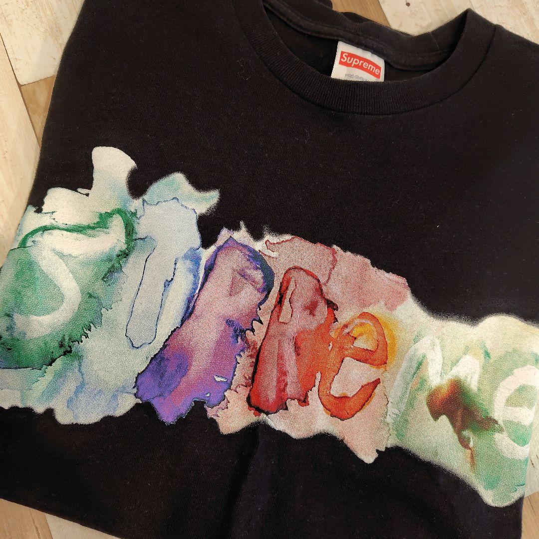 Supreme 水彩風ロゴ Tシャツ S