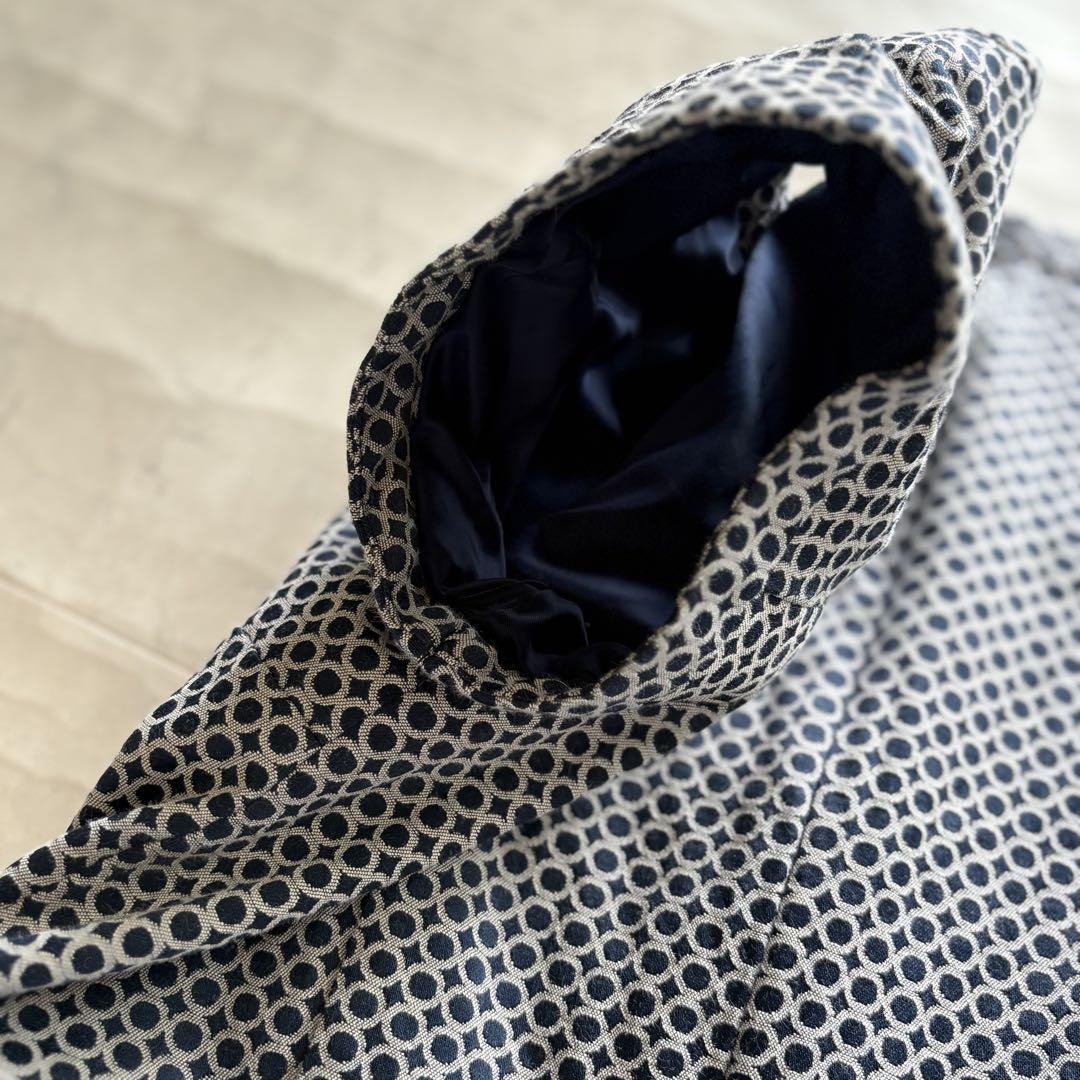 WEEKEND MAXMARA 42サイズ　ドット柄半袖ワンピース　デニム　紺白