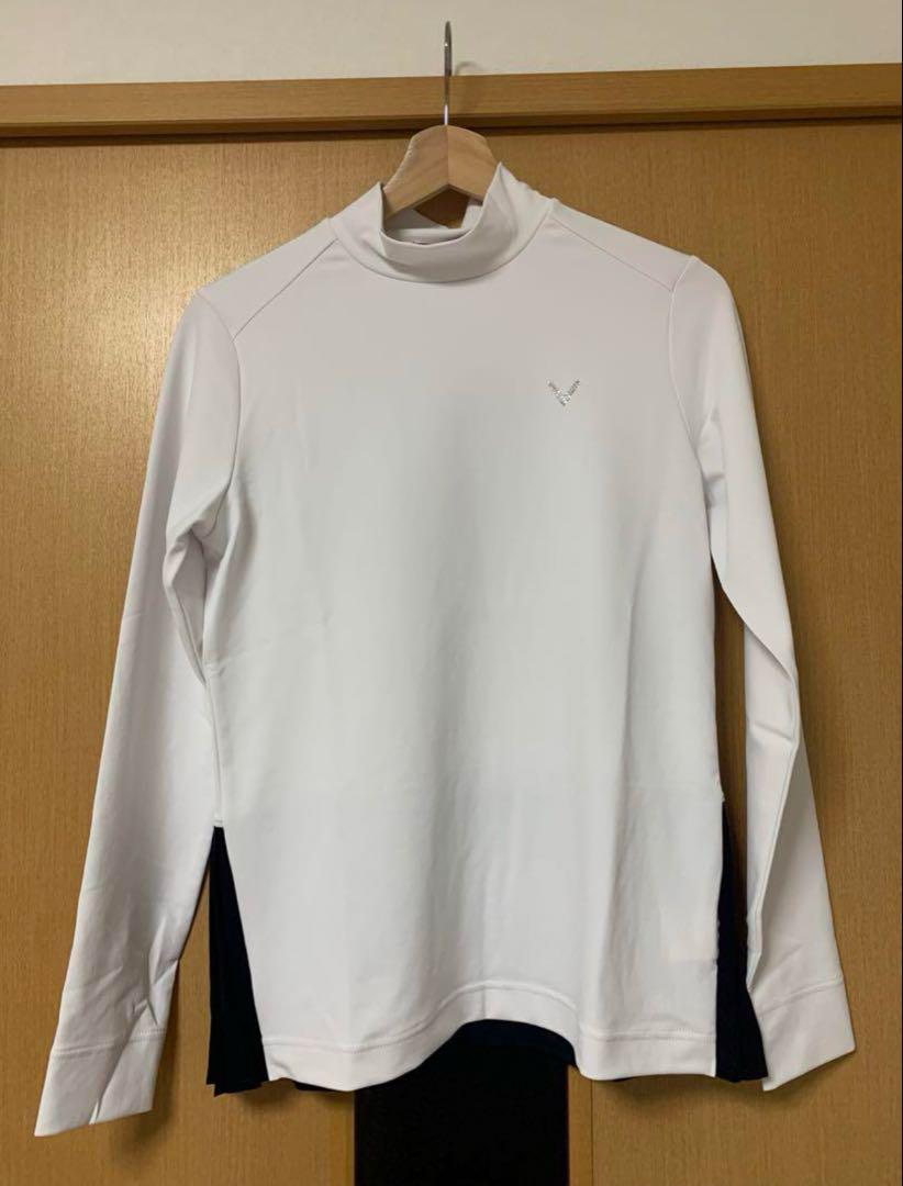【SALE】キャロウェイ　長袖モックネックシャツ　ホワイト　Mサイズ
