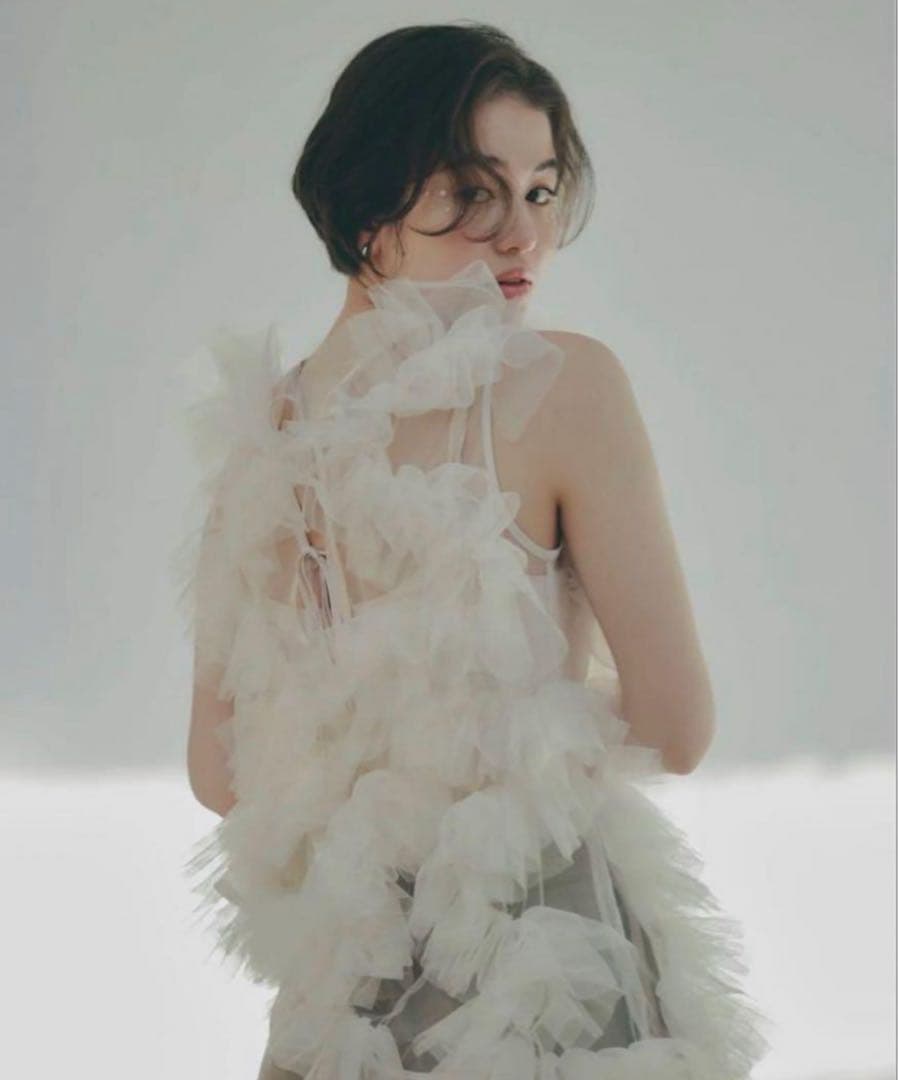 NOTRE emor アシンメトリーチュールトップス