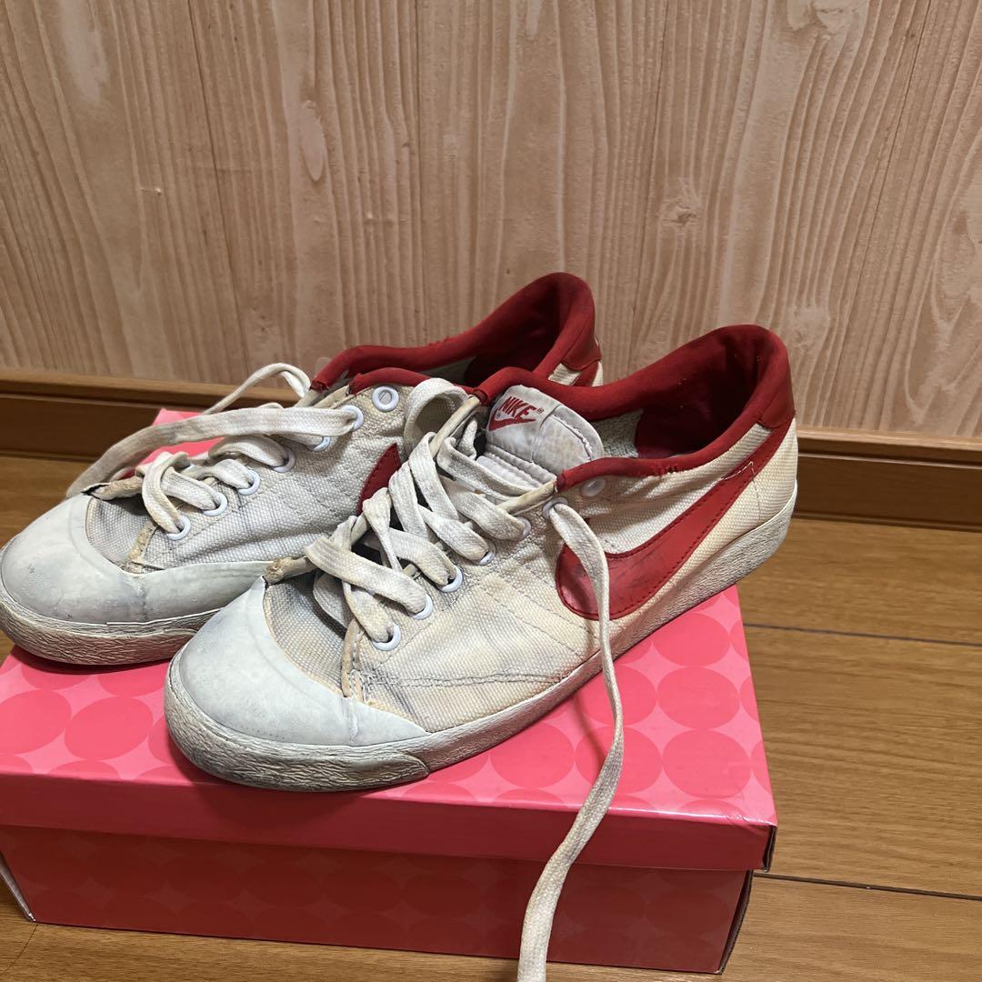 NIKE TOP SEED トップシード 白/赤 81、82年台湾製26cm