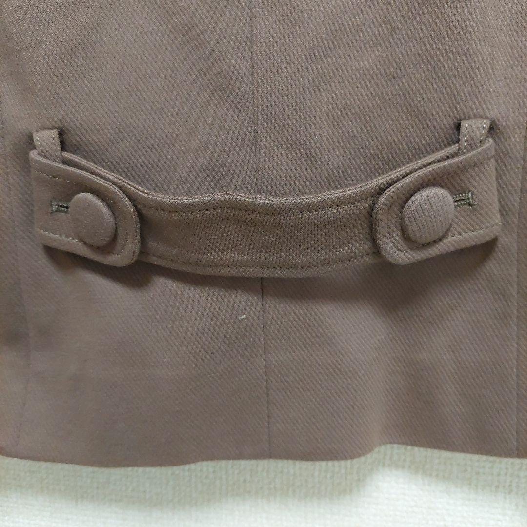 新品タグ付き ギャラリービスコンティ ノーカラージャケット ブラウン ...