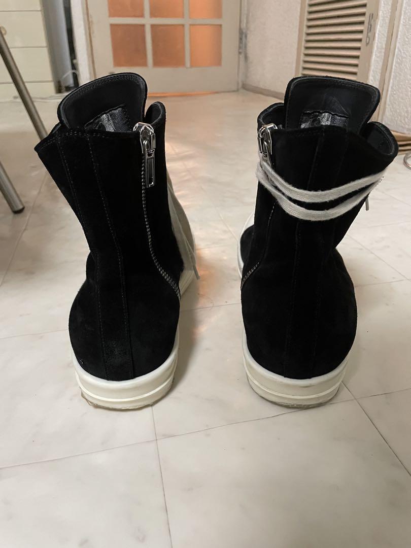 リックオウエンスRick Owens ラモーンズ　スウェードレザーハイカットスニーカー 43