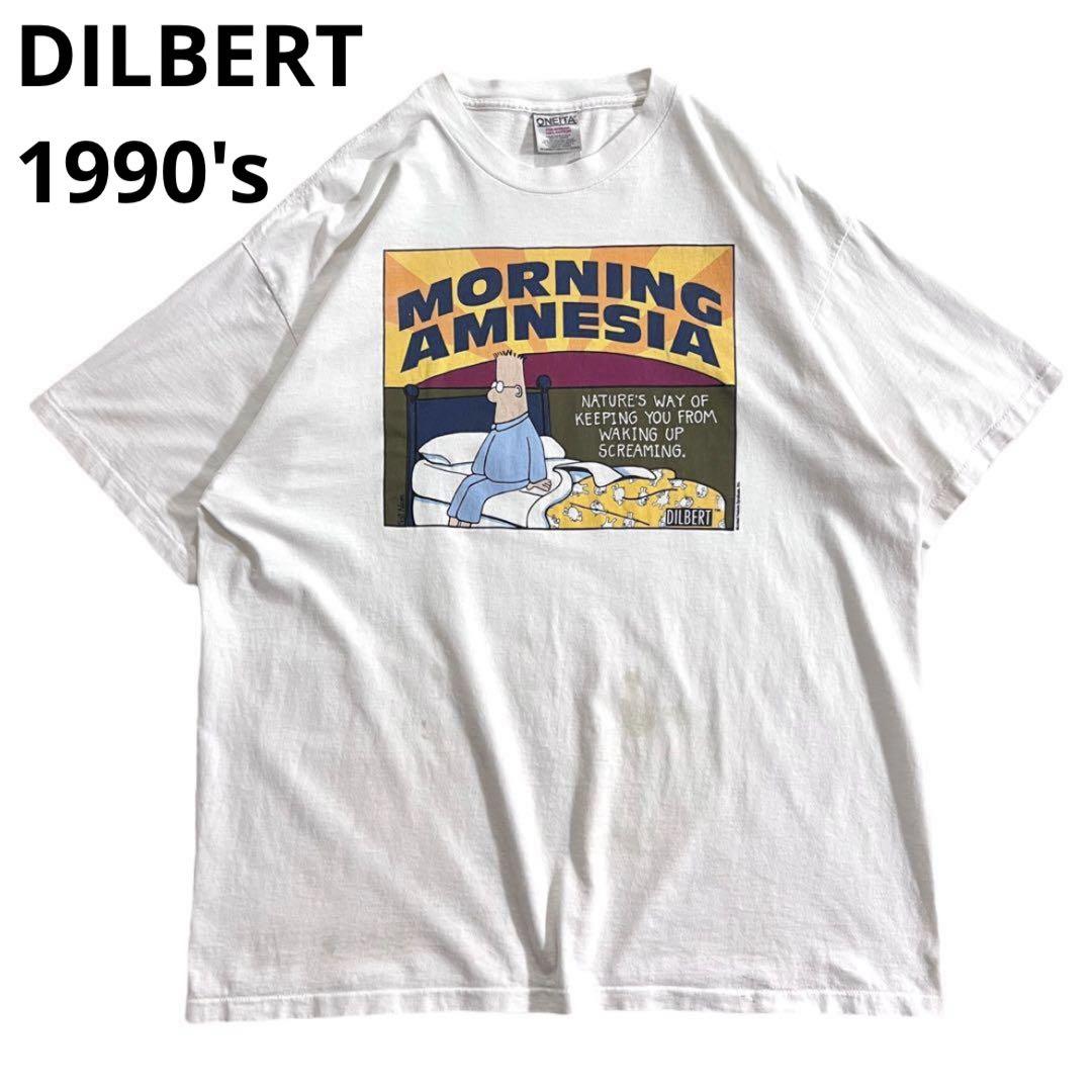 1990's MORNING AMNESIA DILBERTプリント Tシャツ
