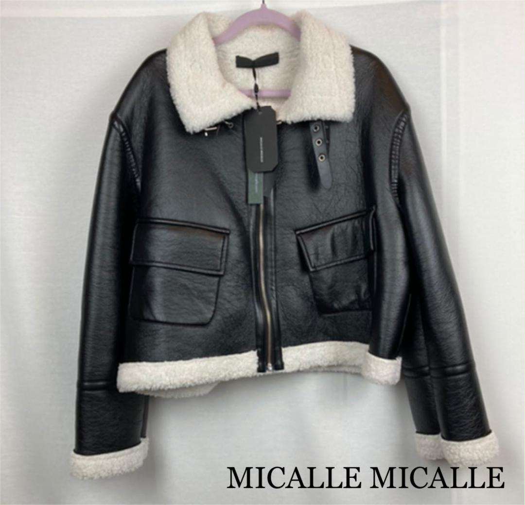 HOT本物保証 新品 ミカーレミカーレ フェイクレザージャケット v9CRV-m66074243387 MICALLE MICALLE 高品質SALE