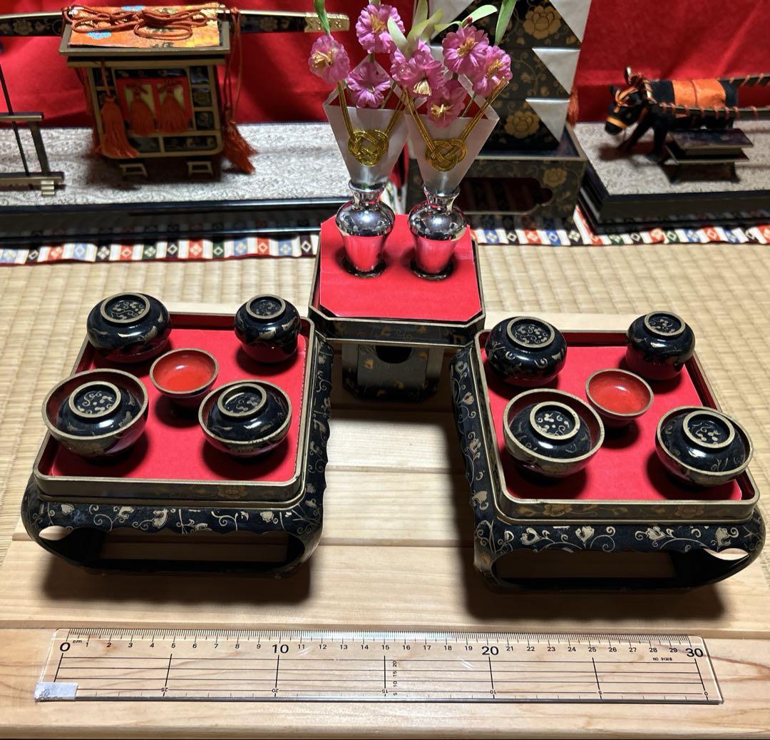 ★お雛様★ お雛道具　手作り木製　７段飾り用
