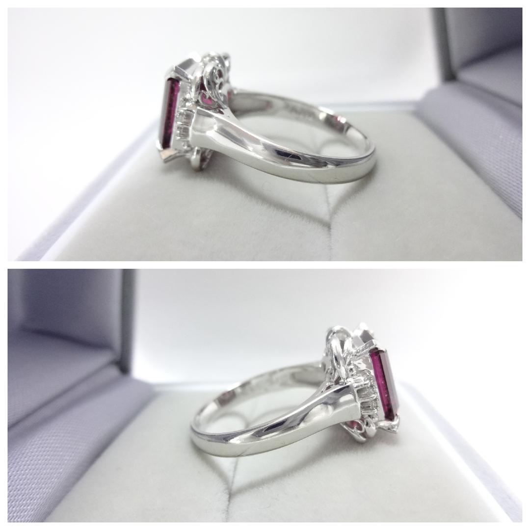 ロードライトガーネット 3.75ct 0.07ct プラチナ m0M4R-m66076522864 ダイヤモンドリング 即納国産