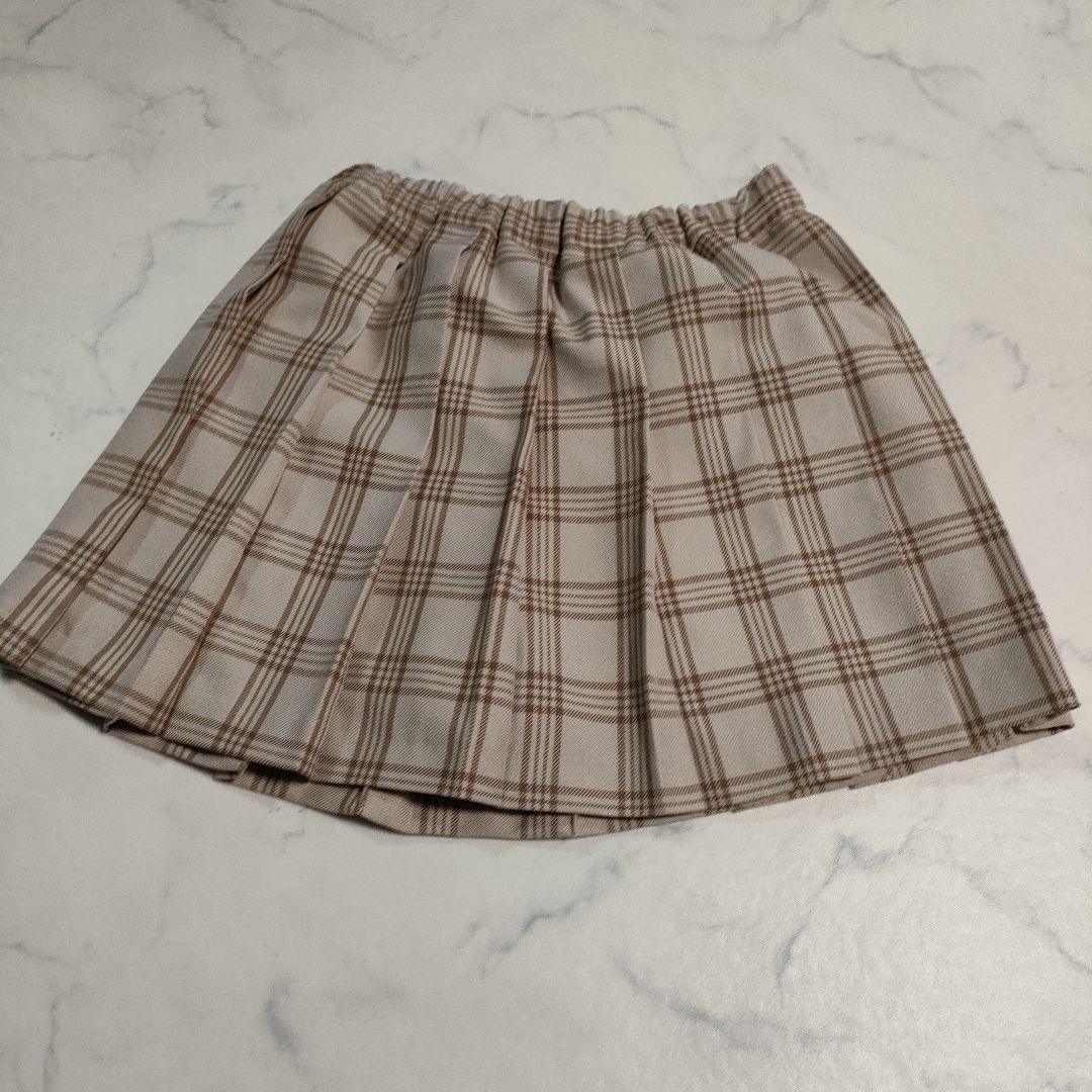最終値下 ★美品★キャサリンコテージ 110 スーツ 入学式 チェック ベージュ