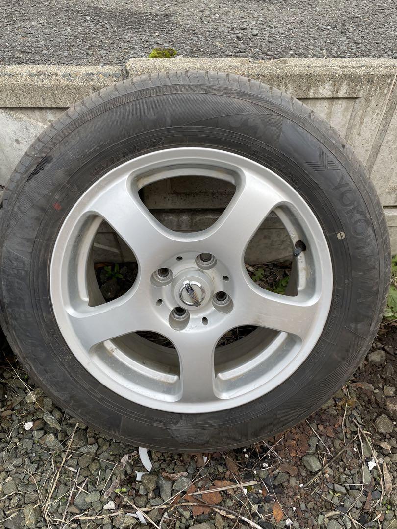 値下げ‼️ 185/65R15 夏タイヤ ホイールセットpcd100 4穴 日産