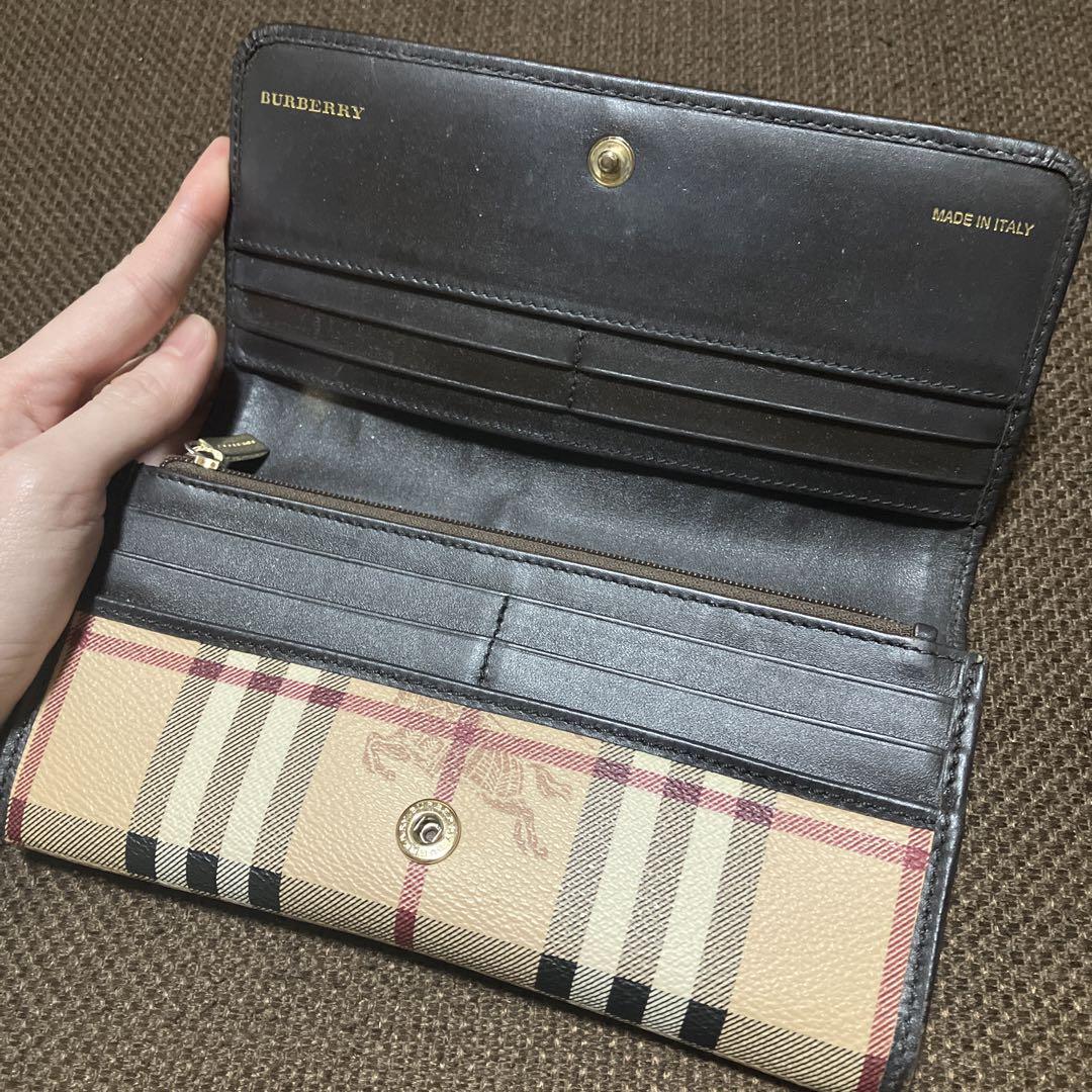 BURBERRY バーバリー 財布 長財布 チェック ジップウォレット