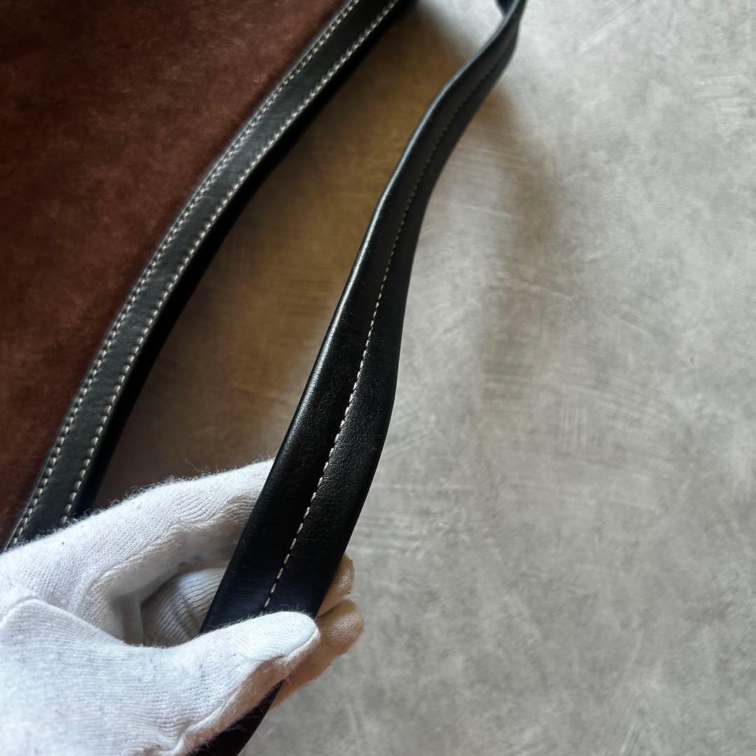 archive grunge leather suede bag blown