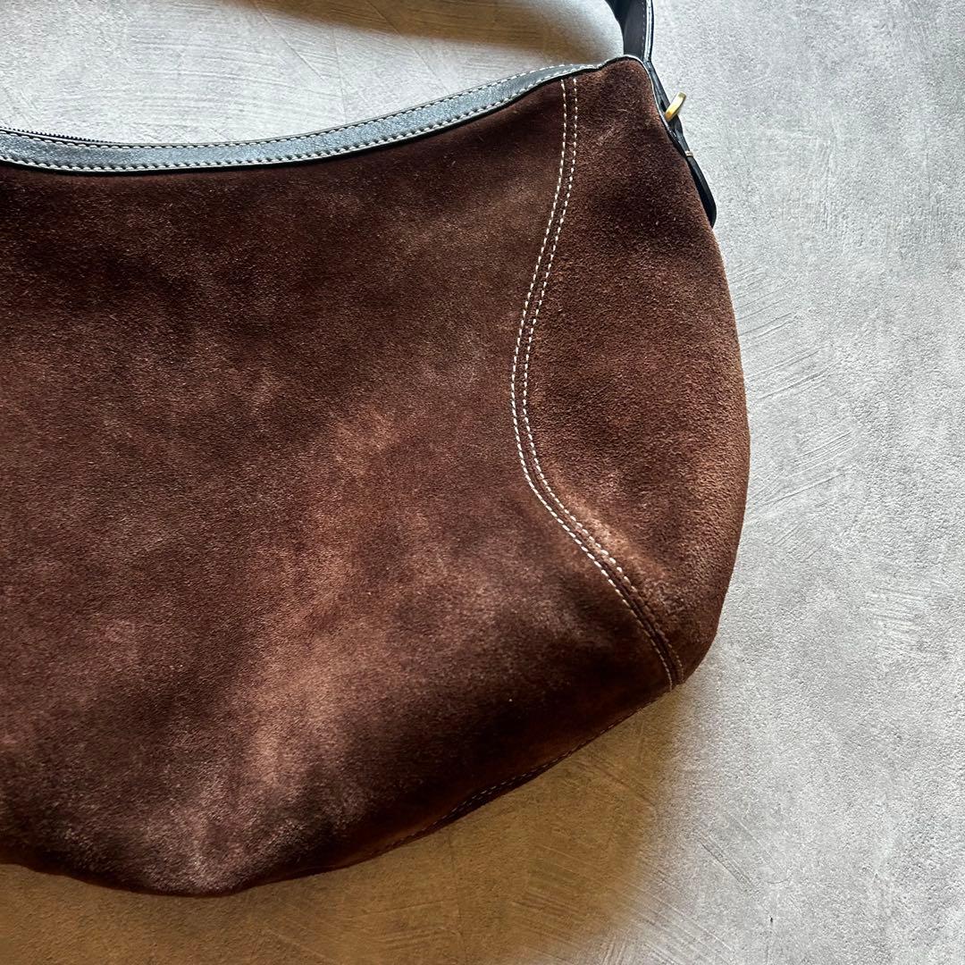 archive grunge leather suede bag blown