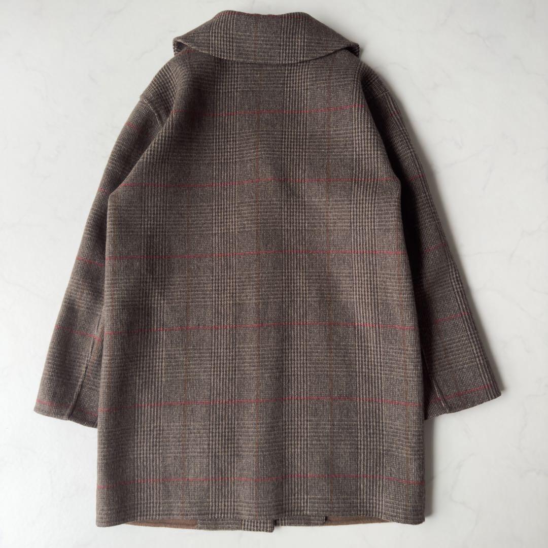 極美品✨定価14万　マッキントッシュロンドン　ダブルフェイスチェックウールコート