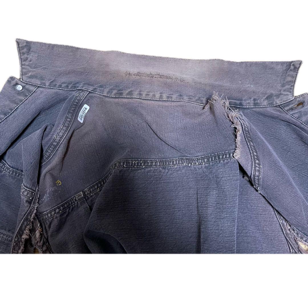 Levi's 507xx 後染め グレー 紙パッチ ハギ付き カットオフ
