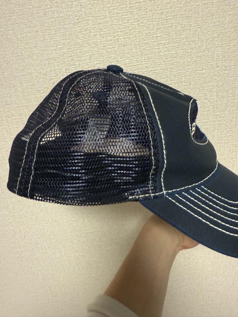 STUSSY ネイビー メッシュキャップ