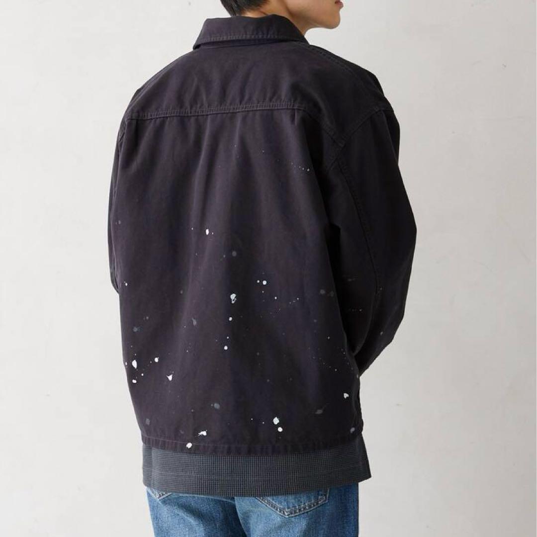 【TEST / テスト】別注 ワイドカバーオール ペンキ加工 定価¥26,400