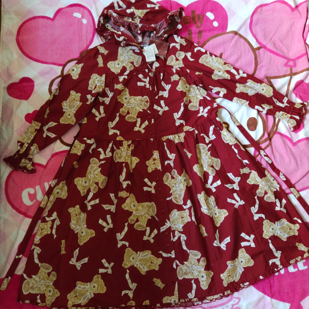 ピンクハウス　新品タグ付き　リボンテディ　ワンピース　赤　くま