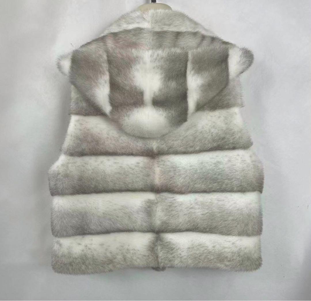 マーベルミンク ショートフードジレL