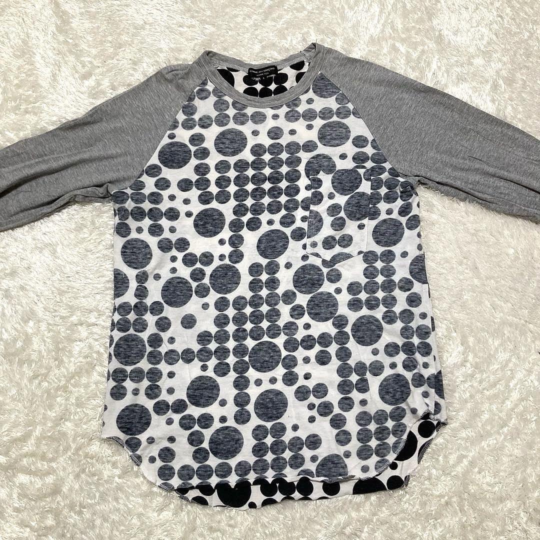 コムデギャルソンオムプリュス Tシャツ カットソー 長袖 総柄 S