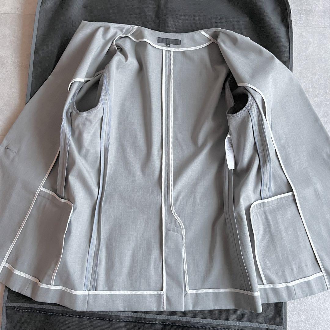 【モジャ公様】iCB  ノーカラー パンツスーツ セットアップ  40〜42